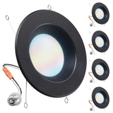 Sunco Lighting 4-pack black recessed lights for quick ceiling upgrades.
