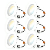 Sunco Lighting 6-pack 4 inch LED recessed light with baffle trim for a clean, glare-free install.