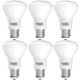 Sunco BR20 LED bulb front view showing compact flood light for recessed fixtures