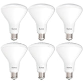 Sunco BR30 LED bulb closeup showing dimmable feature for versatile lighting.