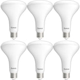 Sunco BR30 LED bulb pack wide shot showing dimmable indoor flood lighting.