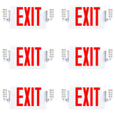 Sunco Lighting emergency exit sign with side lights and backup battery for reliable visibility