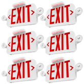 Sunco Exit Sign red LED six-pack, highly visible from 100 feet for safe navigation.