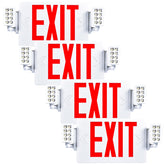 Sunco Lighting exit sign front view with red letters visible from 100 feet for clear visibility.
