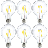 Sunco G25 LED globe bulb ideal for vanity lighting with warm glow