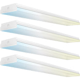 Sunco garage lighting wraparound front view delivers bright, even garage illumination.