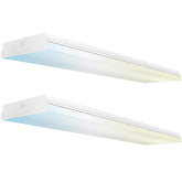 Sunco Lighting 11-inch Prisma wraparound front view for bright, even workshop illumination.