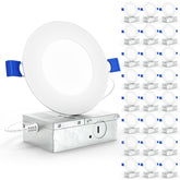 Sunco Lighting 24-pack 4-inch ultra-thin downlight with junction box for fast install