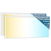 Sunco Lighting 2x4 LED flat panel front view for bright office illumination.