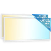 Sunco Lighting 2x4 LED panel front view delivering bright office illumination