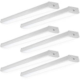 Sunco Lighting 4ft wraparound light with frosted cover for even garage illumination.