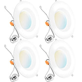 Sunco Lighting 6in LED can light with baffle trim for modern kitchen illumination.