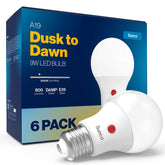 Sunco Lighting dusk-to-dawn outdoor A19 pack lights exterior spaces automatically
