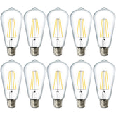 Sunco Lighting Edison bulb with clear filament for timeless ambience in living spaces.