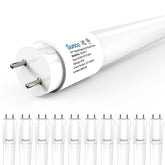 Sunco Lighting T8 LED 4ft bulb, front view, bright daylight for garages.