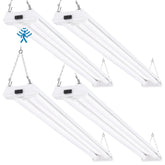 Sunco Motion Sensor 4ft LED Shop Light full view with ceiling mount.