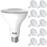 Sunco PAR30 bulb close-up showcasing CRI90 for accurate color rendering.