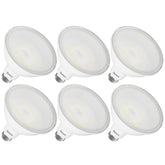 Sunco PAR38 LED flood outdoor bulb 1 provides daylight 5000K, weatherproof.