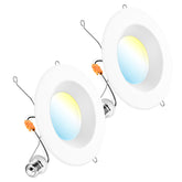 Sunco recessed 6in baffle-trim downlight with adjustable CCT for versatile lighting