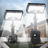 Sunlight Encounter clip-on solar light, front view, broad deck illumination