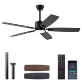 SUNMORY 52-inch ceiling fan with lights, stylish fit for living rooms.