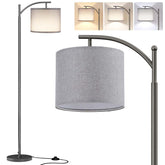 SUNMORY arc floor lamp assembly demonstrates easy setup for a sleek living room focal point.