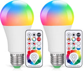 SUNNEST RGBW LED bulbs 2-pack shown for dimmable home decor lighting