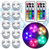 Sunnyes mini submersible LED lights with remote for versatile vase decor