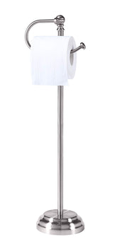 SunnyPoint Classic bathroom stand with brushed chrome finish for stylish tissue storage.