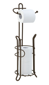 SunnyPoint freestanding toilet paper holder assembly view, quick setup.