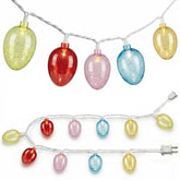 SUNSGNE Easter Egg Lights with 10 bulbs glow indoors for cozy ambiance.
