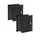 SUNTAI pocket door handle pull matte black close-up showing easy grip