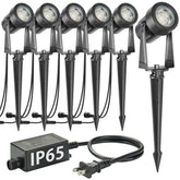 SUNTHIN outdoor spotlights kit for yard delivering warm ambient lighting.
