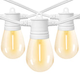 SUNTHIN white outdoor lights show 48 ft length with energy efficient LEDs.