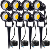 SUNVIE 12W LED landscape spotlight highlights borders and entryways