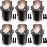 SUNVIE 12W well light brightens a garden path with warm 3000K glow