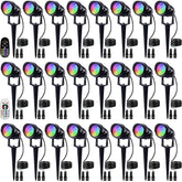 SUNVIE 24-pack RGBW landscape lights for yard and Halloween decor