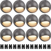 SUNVIE deck light 12-pack provides even deck illumination for stairs and patios.