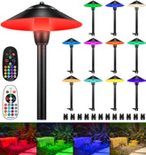 SUNVIE RGBW pathway light hat-design for subtle, glare-free yard illumination
