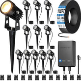 SUNVIE transformer 60W powering outdoor lighting with dusk-to-dawn control.