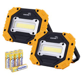 Sunzone LED work light front view, compact handheld design for on-the-go tasks.
