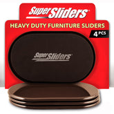Super Sliders brown XL slider under furniture for easy carpet movement.