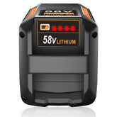 Supowill CBP58V50 battery front view with enhanced runtime for Echo tools