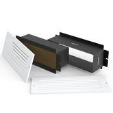 Suprocky wall return air kit close-up highlighting durable metal mesh for improved airflow.