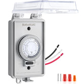 SURAIELEC heavy-duty timer outdoors with 24-hour scheduling