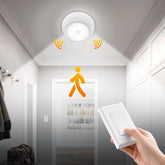 SURAIELEC battery ceiling light front view for bright closet lighting.