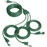 SURAIELEC outdoor extension cord with multiple outlets powers large yard displays safely