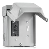 SURAIELEC outdoor GFCI receptacle with cover for safe outdoor power connections.