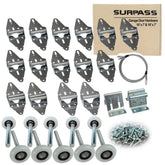 Surpass nylon roller durable for smooth, quiet garage door operation.