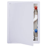 Suteck white 12x16 access panel from the front, ideal for quick plumbing access